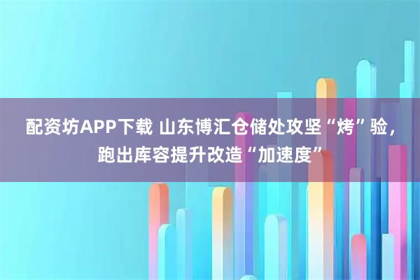 配资坊APP下载 山东博汇仓储处攻坚“烤”验,跑出库容提升改造“加速度”