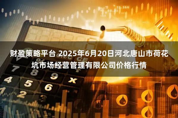 财盈策略平台 2025年6月20日河北唐山市荷花坑市场经营管理有限公司价格行情
